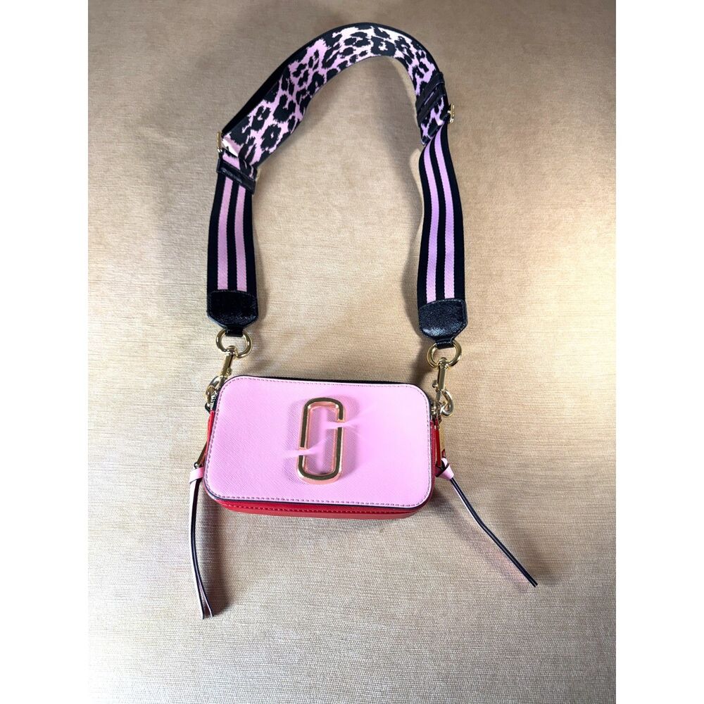 The Marc Jacobs Cross Body Bag, Pink Saffiano Leather, Animal Print